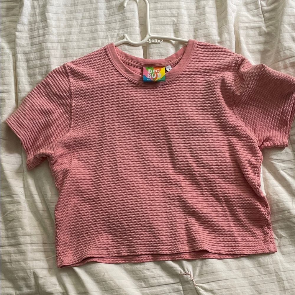 Big Bud Press Honeycomb Pink Crop Top